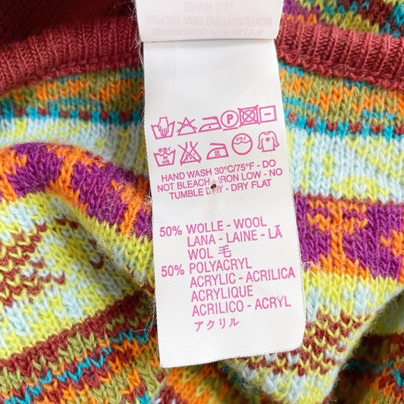 Oilily Multicolor Cozy Apres Ski Cardigan Sweater Size Large - Picture 9 of 9
